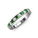 3 - Kathiryn 3.00 mm Green Garnet and Diamond 11 Stone Wedding Band 