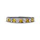 1 - Kathiryn 2.70 mm Citrine and Lab Grown Diamond 11 Stone Wedding Band 