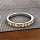 2 - Kathiryn 2.70 mm Citrine and Lab Grown Diamond 11 Stone Wedding Band 