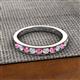 2 - Kathiryn 3.00 mm Pink Sapphire and Lab Grown Diamond 11 Stone Wedding Band 