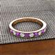 2 - Kathiryn 3.00 mm Amethyst and Lab Grown Diamond 11 Stone Wedding Band 