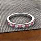 2 - Kathiryn 3.00 mm Rhodolite Garnet and Lab Grown Diamond 11 Stone Wedding Band 