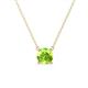 1 - Juliana 7.00 mm Round Peridot Solitaire Pendant Necklace 