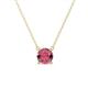 1 - Juliana 7.00 mm Round Rhodolite Garnet Solitaire Pendant Necklace 