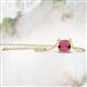 2 - Juliana 7.00 mm Round Rhodolite Garnet Solitaire Pendant Necklace 