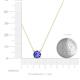 4 - Juliana 7.00 mm Round Tanzanite Solitaire Pendant Necklace 