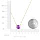 4 - Juliana 7.00 mm Round Amethyst Solitaire Pendant Necklace 