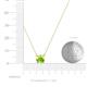 4 - Juliana 7.00 mm Round Peridot Solitaire Pendant Necklace 