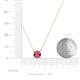 4 - Juliana 7.00 mm Round Rhodolite Garnet Solitaire Pendant Necklace 