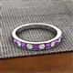 2 - Kathiryn 2.70 mm Amethyst and Diamond 11 Stone Wedding Band 