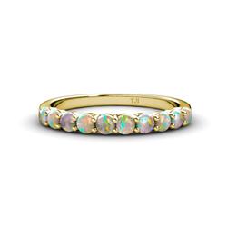 Clara Opal Stone Wedding Band Opal Stone Womens Wedding Band Stackable ctw K Yellow Gold