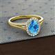 2 - Deborah Desire Oval Cut Blue Topaz and Round Diamond Twist Rope Split Shank Halo Engagement Ring 