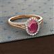 2 - Deborah Desire Oval Cut Rhodolite Garnet and Round Diamond Twist Rope Split Shank Halo Engagement Ring 