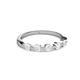 2 - Keva 2.60 mm White Sapphire 5 Stone Wedding Band 