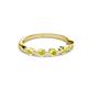 3 - Keva 3.00 mm Yellow Diamond 5 Stone Wedding Band 