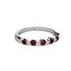 3 - Keva 3.00 mm Red Garnet 5 Stone Wedding Band 