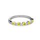 3 - Keva 3.00 mm Yellow Diamond 5 Stone Wedding Band 