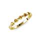 4 - Keva 3.00 mm Citrine 5 Stone Wedding Band 