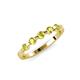 4 - Keva 3.00 mm Yellow Diamond 5 Stone Wedding Band 