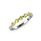 4 - Keva 3.00 mm Yellow Sapphire 5 Stone Wedding Band 