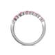 4 - Keva 2.60 mm Pink Tourmaline 5 Stone Wedding Band 