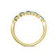 4 - Keva 2.60 mm Blue Topaz 5 Stone Wedding Band 