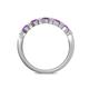 5 - Keva 3.00 mm Amethyst 5 Stone Wedding Band 