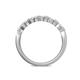 5 - Keva 3.00 mm White Sapphire 5 Stone Wedding Band 