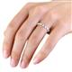 6 - Keva 3.00 mm White Sapphire 5 Stone Wedding Band 