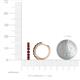3 - Raya Round Red Garnet Hoop Earrings 