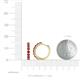 3 - Raya Round Ruby Hoop Earrings 