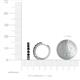 3 - Raya Round Black Diamond Hoop Earrings 