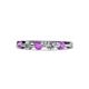 1 - Keva 2.60 mm Amethyst and Lab Grown Diamond 5 Stone Wedding Band 