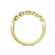 5 - Keva 2.60 mm Citrine and Lab Grown Diamond 5 Stone Wedding Band 