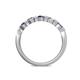 5 - Keva 2.60 mm Iolite and Lab Grown Diamond 5 Stone Wedding Band 