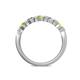 5 - Keva 2.60 mm Yellow and White Diamond 5 Stone Wedding Band 