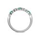 5 - Keva 2.60 mm Emerald and Lab Grown Diamond 5 Stone Wedding Band 