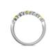 5 - Keva 2.60 mm Yellow Sapphire and Lab Grown Diamond 5 Stone Wedding Band 
