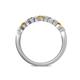 5 - Keva 2.60 mm Citrine and Lab Grown Diamond 5 Stone Wedding Band 