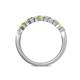 5 - Keva 2.60 mm Yellow and White Lab Grown Diamond 5 Stone Wedding Band 