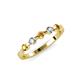 3 - Keva 2.60 mm Citrine and Diamond 5 Stone Wedding Band 