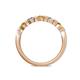 5 - Keva 2.60 mm Citrine and Diamond 5 Stone Wedding Band 