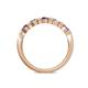 5 - Keva 2.60 mm Iolite and Diamond 5 Stone Wedding Band 