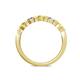 5 - Keva 2.60 mm Yellow Sapphire and Lab Grown Diamond 5 Stone Wedding Band 