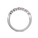 5 - Keva 2.60 mm Pink Sapphire and Lab Grown Diamond 5 Stone Wedding Band 