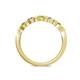 5 - Keva 3.00 mm Peridot and Diamond 5 Stone Wedding Band 