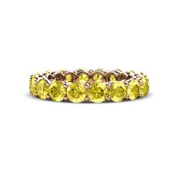 Tiffany Yellow Sapphire Eternity Band Yellow Sapphire ctw Side Gallery Shared Prong Womens Eternity Ring Stackable K Rose Gold