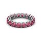 2 - Tiffany 4.00 mm Rhodolite Garnet Eternity Band 