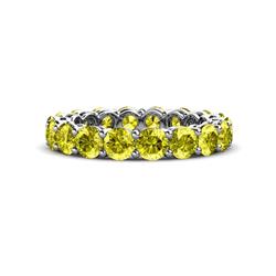 Tiffany Yellow Diamond Eternity Band Yellow Diamond ctw Side Gallery Shared Prong Womens Eternity Ring Stackable K White Gold