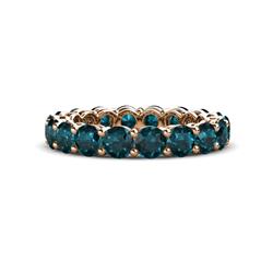 Tiffany London Blue Topaz Eternity Band London Blue Topaz ctw Side Gallery Shared Prong Womens Eternity Ring Stackable K Rose Gold